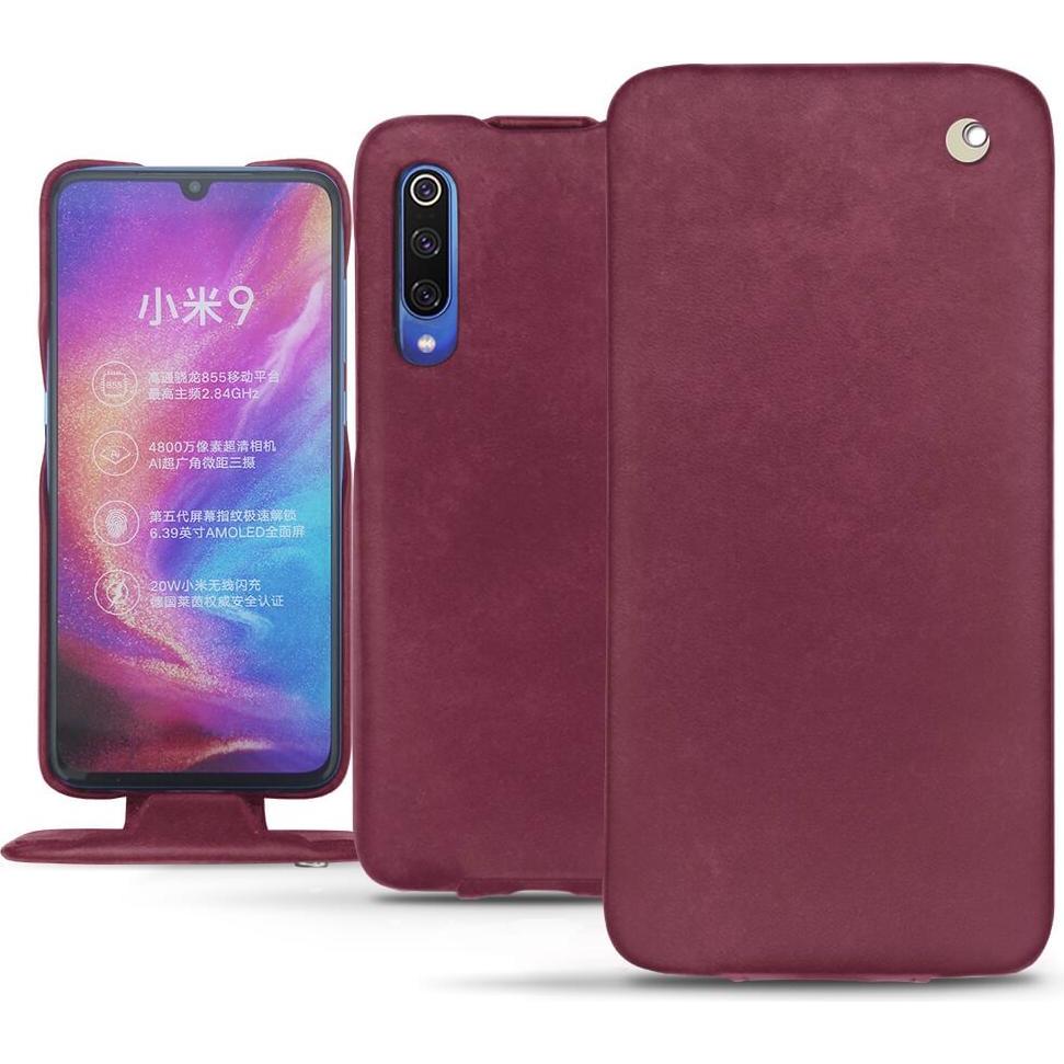 Noreve Lederschutzhülle vertikal (Xiaomi Mi 9), Smartphone Hülle, Violett