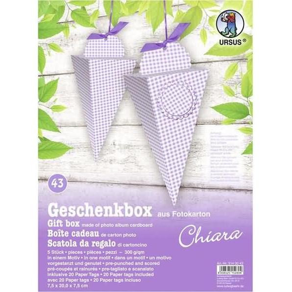 Thumbnail - Ursus, Geschenkverpackung, Geschenkbox Chiara 7,5x20x7,5cm VE=5 Stück Motiv: 43 (Geschenkbox, 5 x)