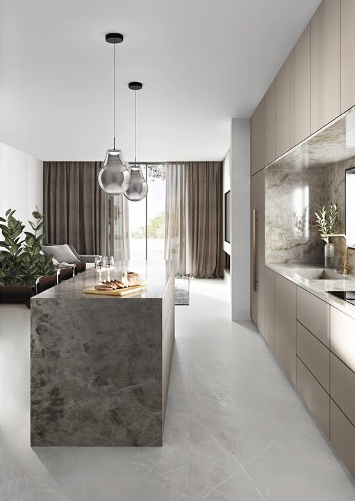 Immagine prodotto Fabas Luce Noa LED Pendelleuchte 14W dimmbar steuerbare Lichtfarbe Grau transparent 3772-40-126