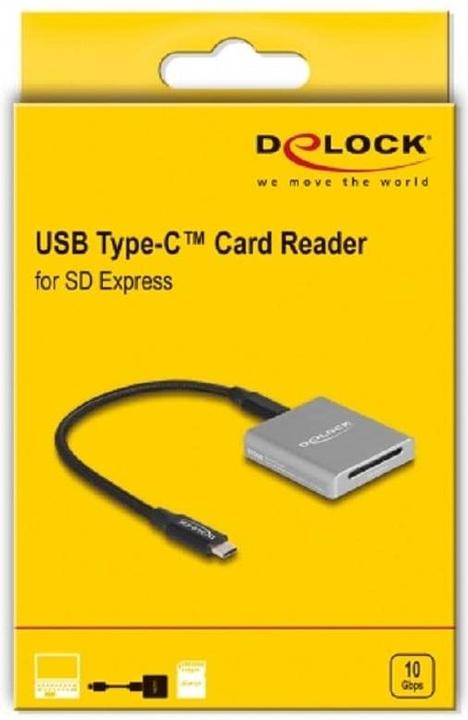 Produktbild Delock Card Reader Extern USB-C für SD Express-Speicherkarten (USB 3.2 Gen 2)