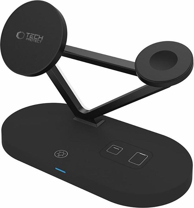 Produktbild Tech-Protect QI15W-A41 3in1 Wireless Charger with MagSafe for Apple Devices - Black (15 W)