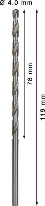 Image du produit Bosch Professional Zubehör Forets hélicoïdaux PRO Metal HSS-G, 4 x 78 x 119 mm (4 mm)
