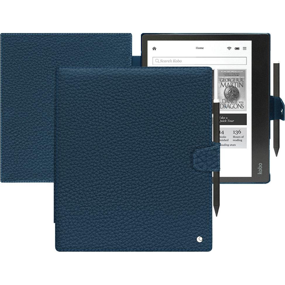 Noreve Lederschutzhülle horizontal (Kobo Elipsa 2E), Tablet Hülle, Blau