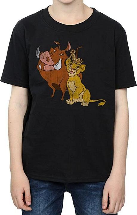 Actual product image The Lion King Boys Simba, Timon And Pumbaa Cotton T-Shirt (128)