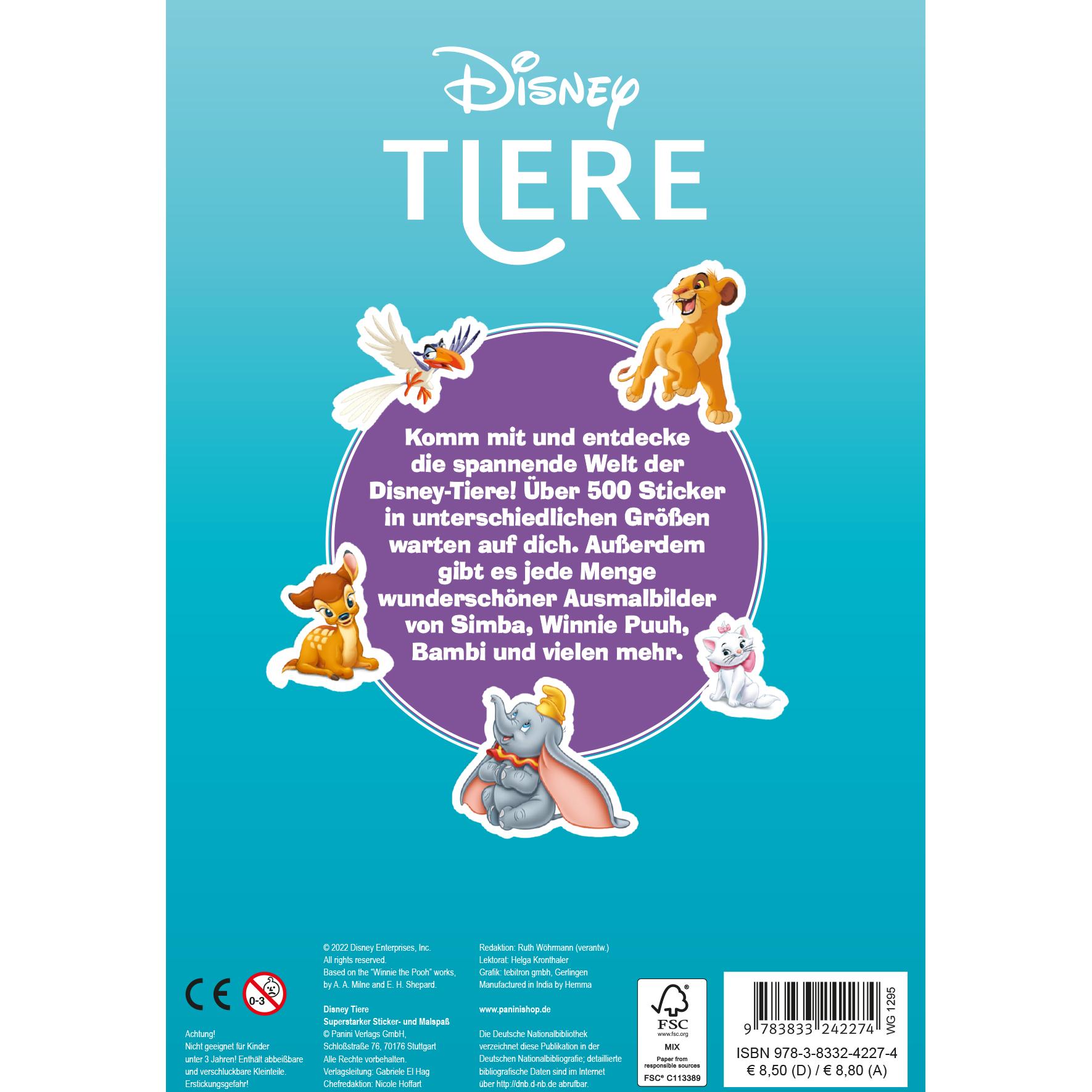 Thumbnail - Panini, Sticker, Disney Tiere: Superstarker Sticker- und Malspass