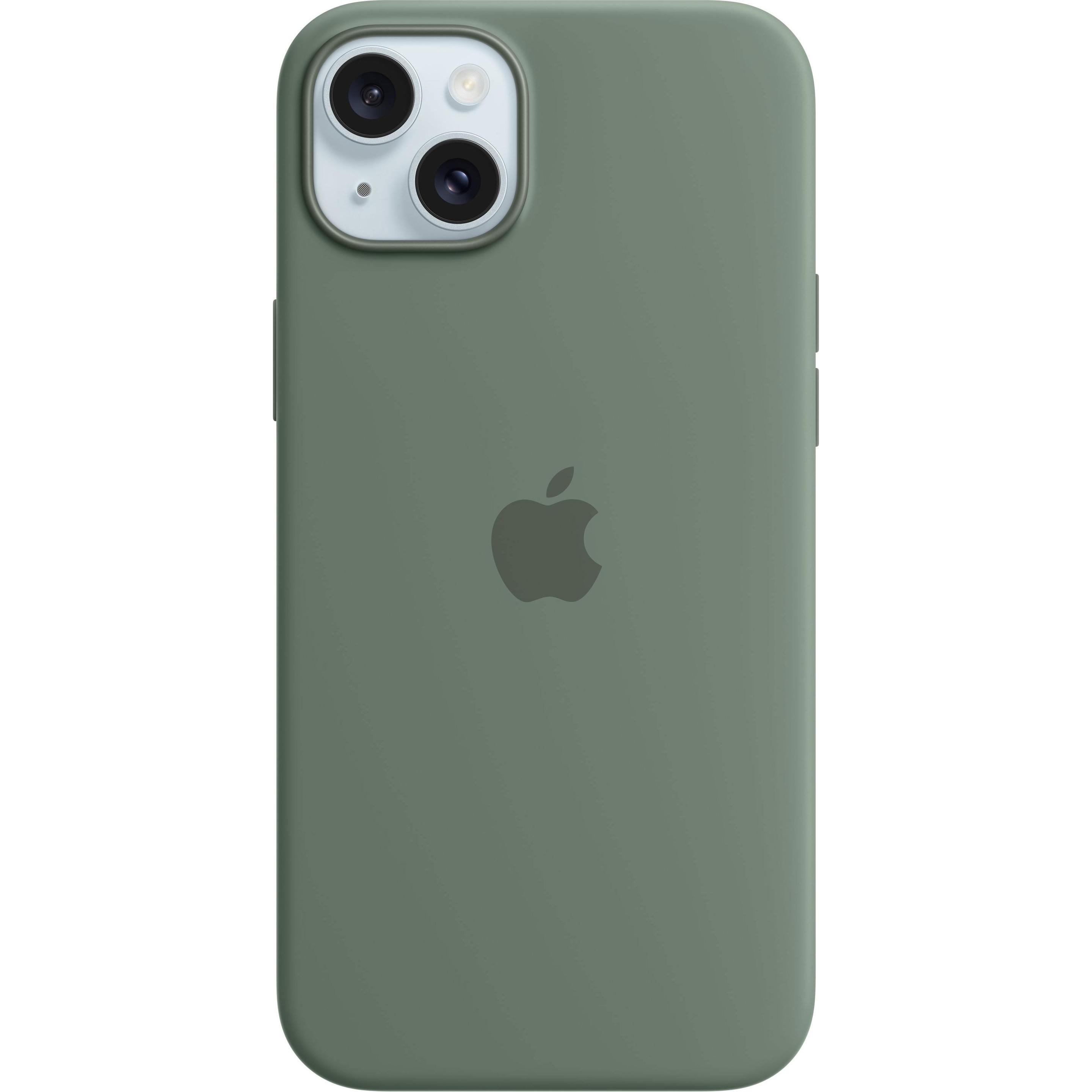 Apple Silikon Case mit MagSafe (Apple iPhone 15 Plus), Smartphone Hülle, Grün