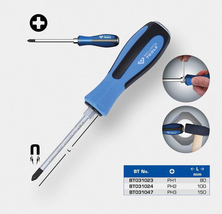 Produktbild Brilliant Tools BT031023 (Kreuzschlitz)