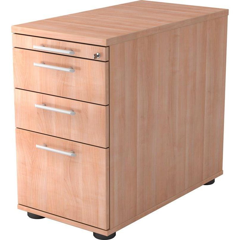Escritorio, Rollcontainer, Standcont.80cm,2Schub,1HR,Schl. RE Nussb.