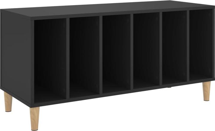 Actual product image vidaXL Plattenschrank Schwarz 100x38x48 cm Holzwerkstoff (100 x 38 x 48 cm)