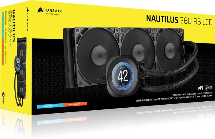Produktbild Corsair NAUTILUS 360 LCD, 360mm Radiator, Liquid CPU Cooler