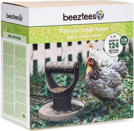 Actual product image Beeztees Feeding Station Chickens Play and Snack Tower, Grey