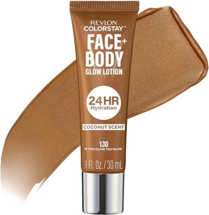 Actual product image Revlon Colorstay Face & Body Glow Lotion Hydrating Glow Moisturizer 24hr (30 ml, Face toner)