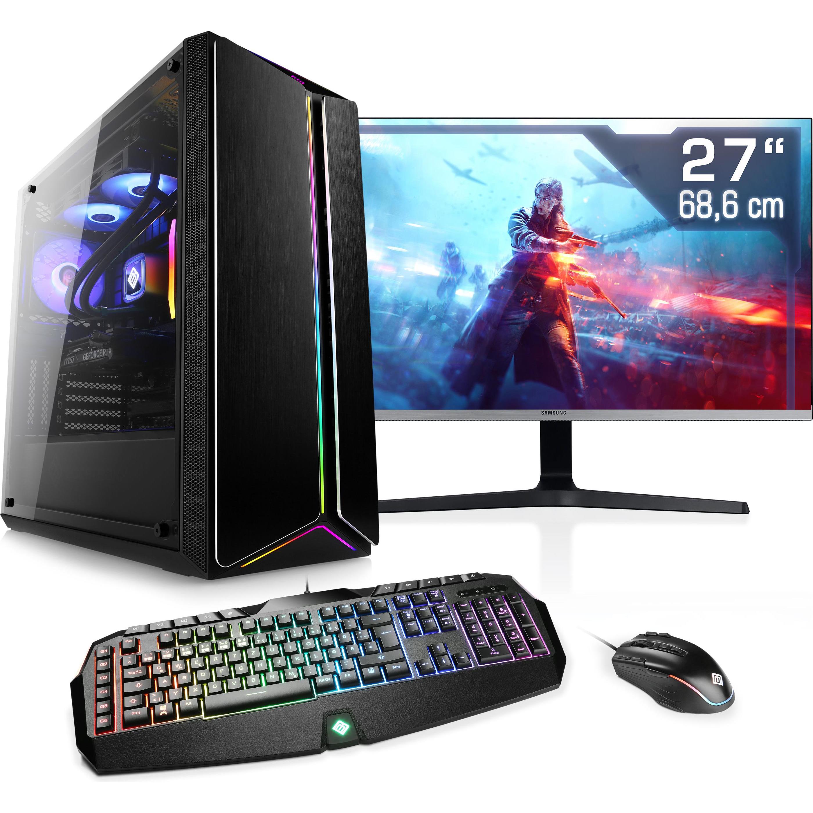 CSL Gaming PC M10360 (AMD Ryzen 7 7800X3D, 16 GB, 1000 GB, Radeon RX 7900 XT), PC, Schwarz