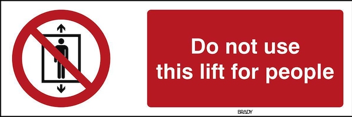 Actual product image Brady ISO Safety Sign - Do not use
