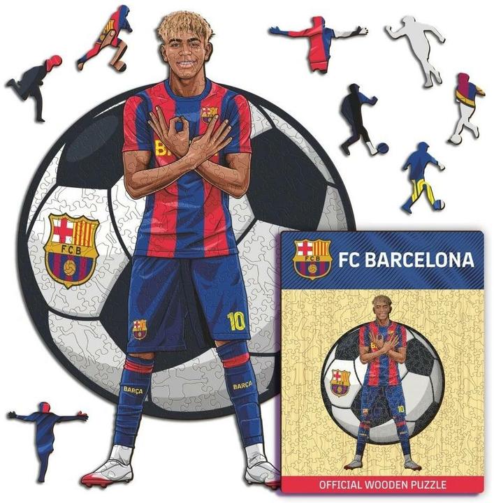 Iconic Lamine Yamal New - PC Barcelona Puzzle en bois Taille S (150 Pièces) (150 pièces)