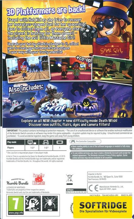 Actual product image Wanadoo A Hat in Time (Switch Lite, Switch OLED, Switch, EN)