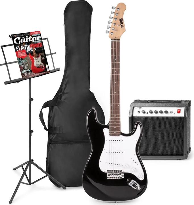 Produktbild Max E -Gitarre mit Gitarrenverstärker - Gigkit - Perfekt für Anfänger - inkl. (E-Gitarre, Ahorn, Linde)
