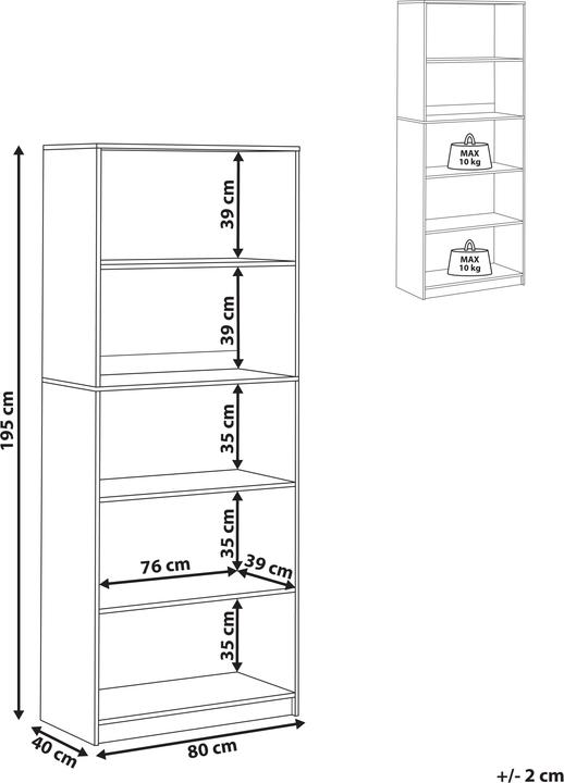 Produktbild Beliani Zehna (80 x 40 x 197 cm)