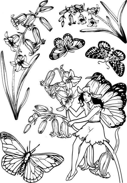 Actual product image Ciao Bella Silicone stamp "Enchanted Land", Fairy of Happiness
