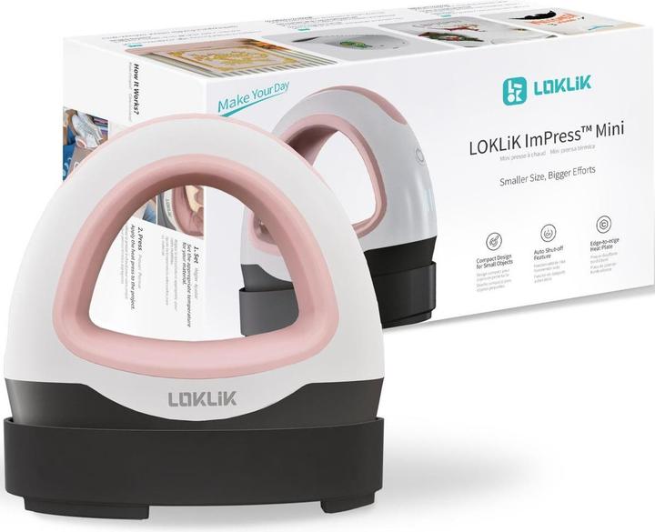 Actual product image Loklik Mini Heat Press *pink*