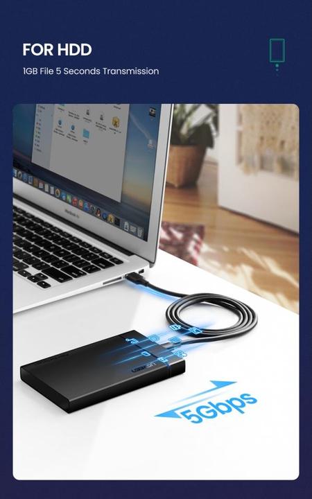 Produktbild Ugreen USB-C zu USB-A 3.0 3A Datenkabel (1 m, USB 3.0)