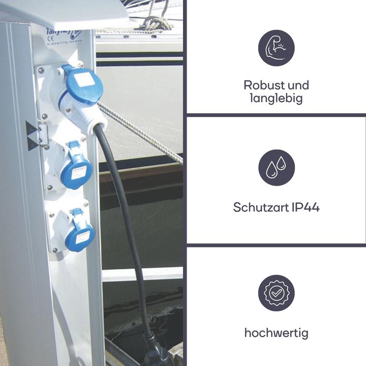 Produktbild Velleman Kabel - Schuko-Stecker Auf Cee-Kupplung (0.40 m, CEE)