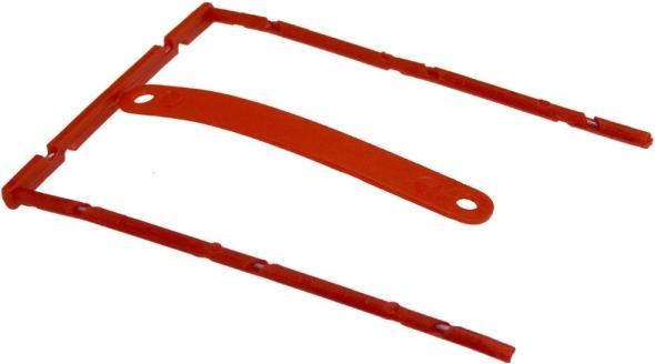 B.N.T. B-binder rød w/overligger og etiket 100pcs/pak - (100 pcs.) (100 x)