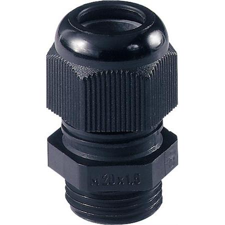 Jacob, Kabelverbindung, Forskruning Perfect M12x1,5 kabel Ø 3-6 mm IP68, UL polyamid, sort RAL 9005