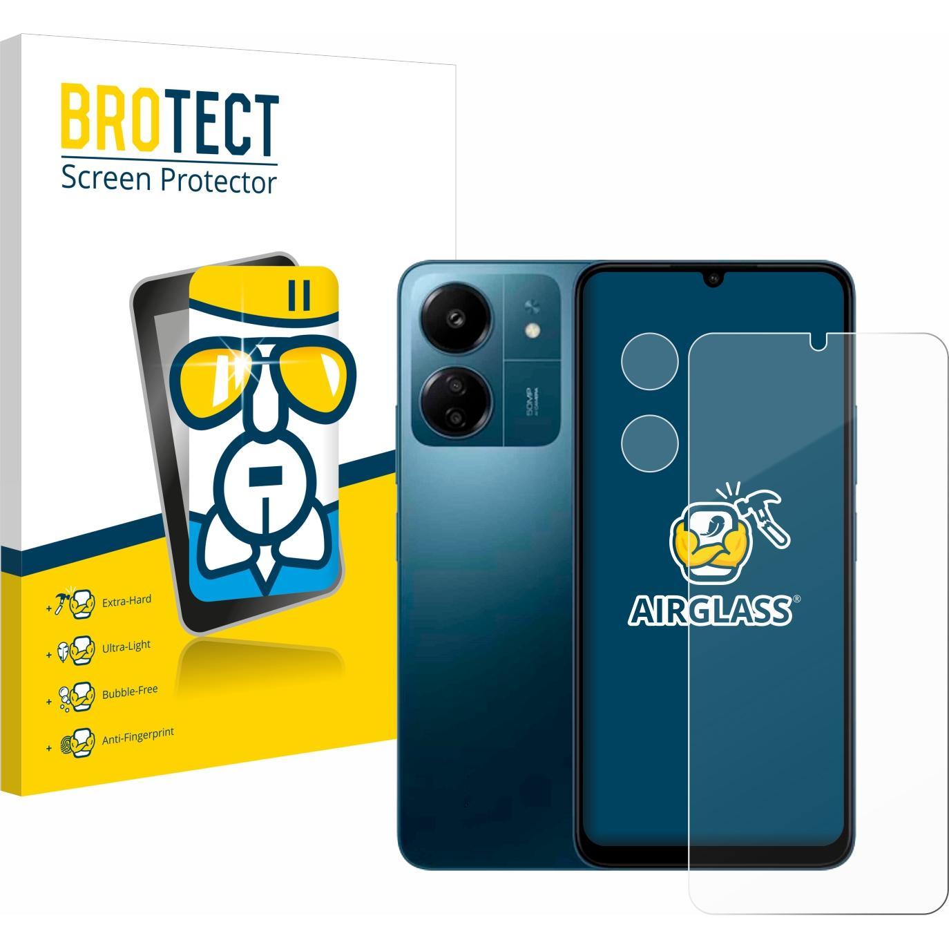 Thumbnail - BROTECT AirGlass Panzerglasfolie (1 Stück, Xiaomi Redmi 13C), Smartphone Schutzfolie, Transparent