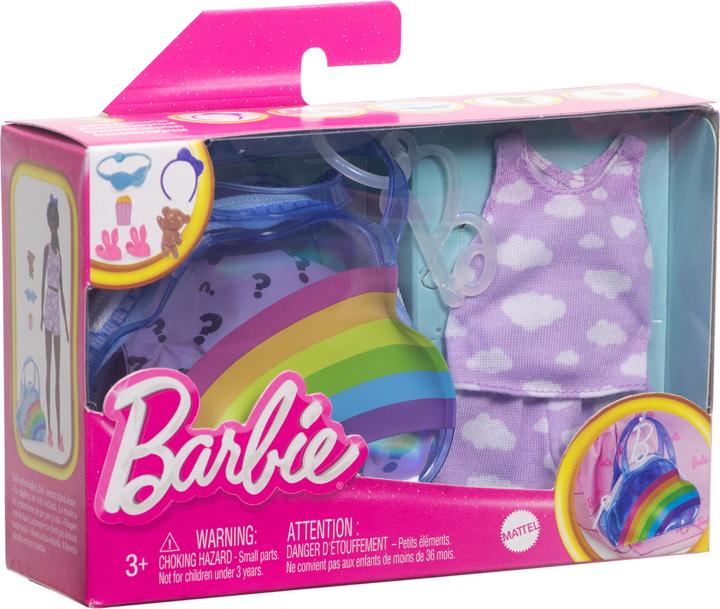 Produktbild Barbie Fashion Kleidung und Deluxe-Tasche mit Zubehör im Thekendisplay