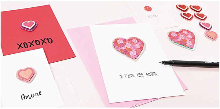 Actual product image Rico Design Paper Poetry 3D-Sticker Herzen mit Rosen