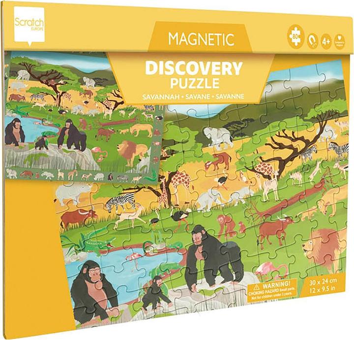 Immagine prodotto Scratch Puzzle magnetico savana grande (80 pezzi)
