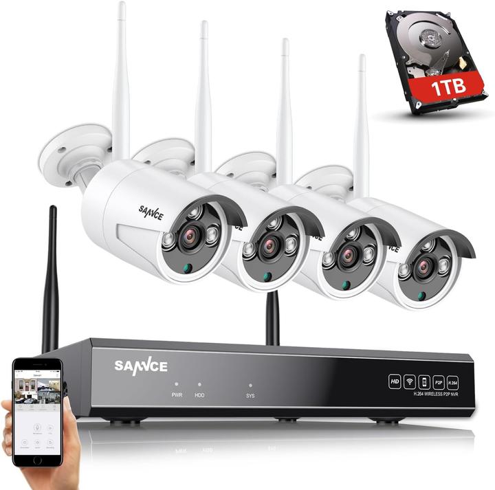 Produktbild Sannce WLAN Überwachungskamera-Set mit Audioaufnahme