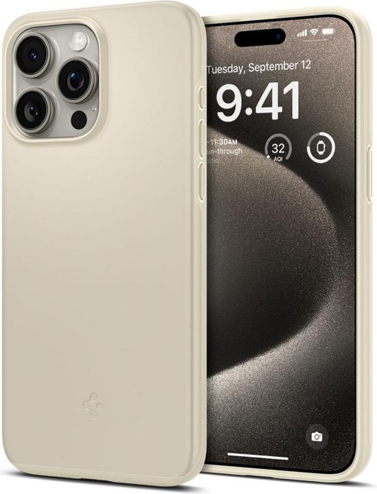 Actual product image Spigen Thin Fit, mute beige - iPhone 15 Pro Max (Apple iPhone 15 Pro Max)