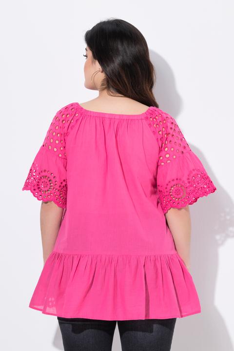 Immagine prodotto Angel of Style Bluse, A-Linie, Loch-Stickerei, 3/4-Raglanärmel (46)