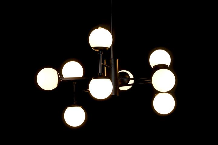 Immagine prodotto DKD Home Decor Lampada da soffitto Crystal Black (76,2 x 76,2 x 40,64 cm)