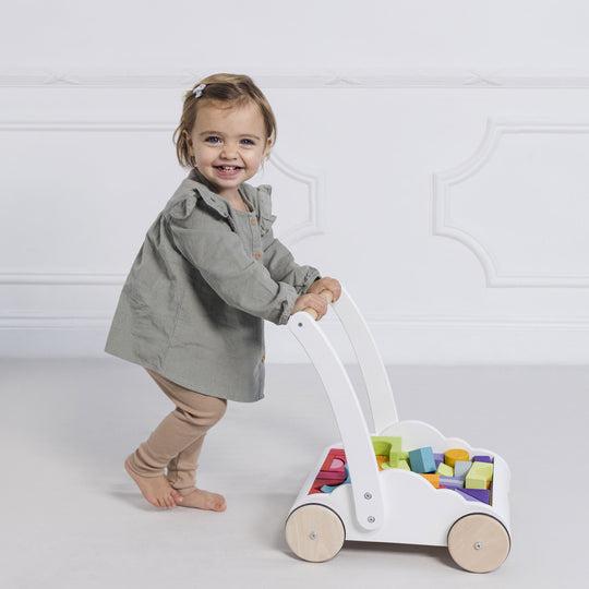Actual product image Le Toy Van Baby walker with blocks in rainbow colours