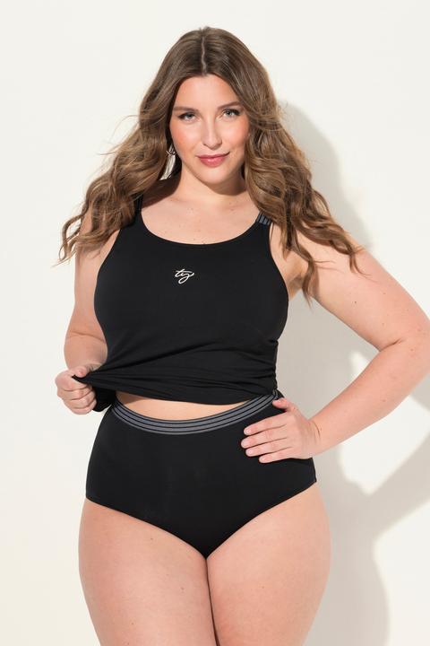 Immagine prodotto Ulla Popken Maxi slip a vita alta in confezione doppia con orlo a righe (42, 44)