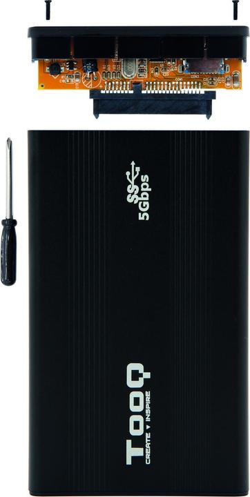 Productafbeelding Tooq Technology TQE-2524B Opslagschijfbehuizing HDD-behuizing zwart 2,5" (2.5")