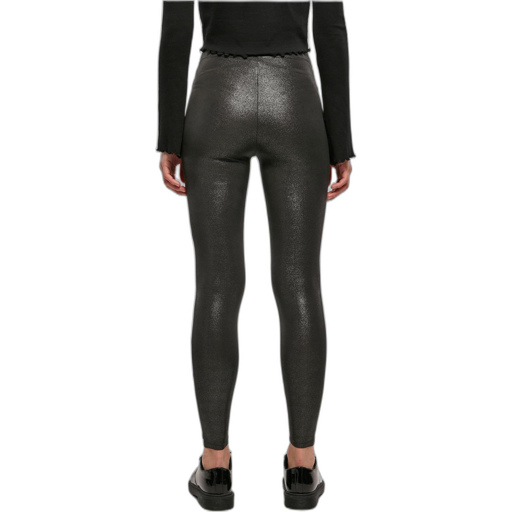 Thumbnail - Urban Classics, Damen, Hosen, Ladies High Waist Glamour Leggings, Schwarz, (XL)