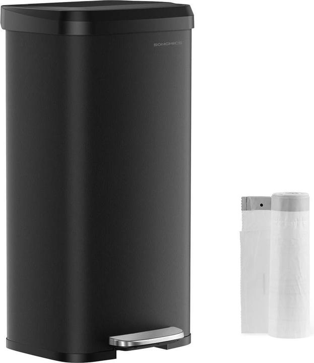 Songmics Cestino per rifiuti da 68,0 l in acciaio inox (68 l)