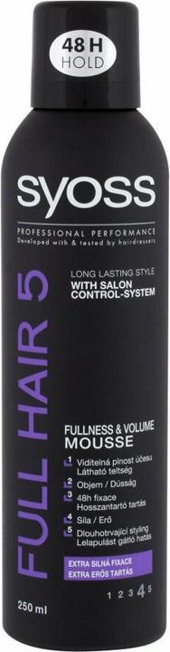 Productafbeelding Syoss Full Hair 5 Volume Mousse Tuzici Pena (Volumeschuim, 250 ml)
