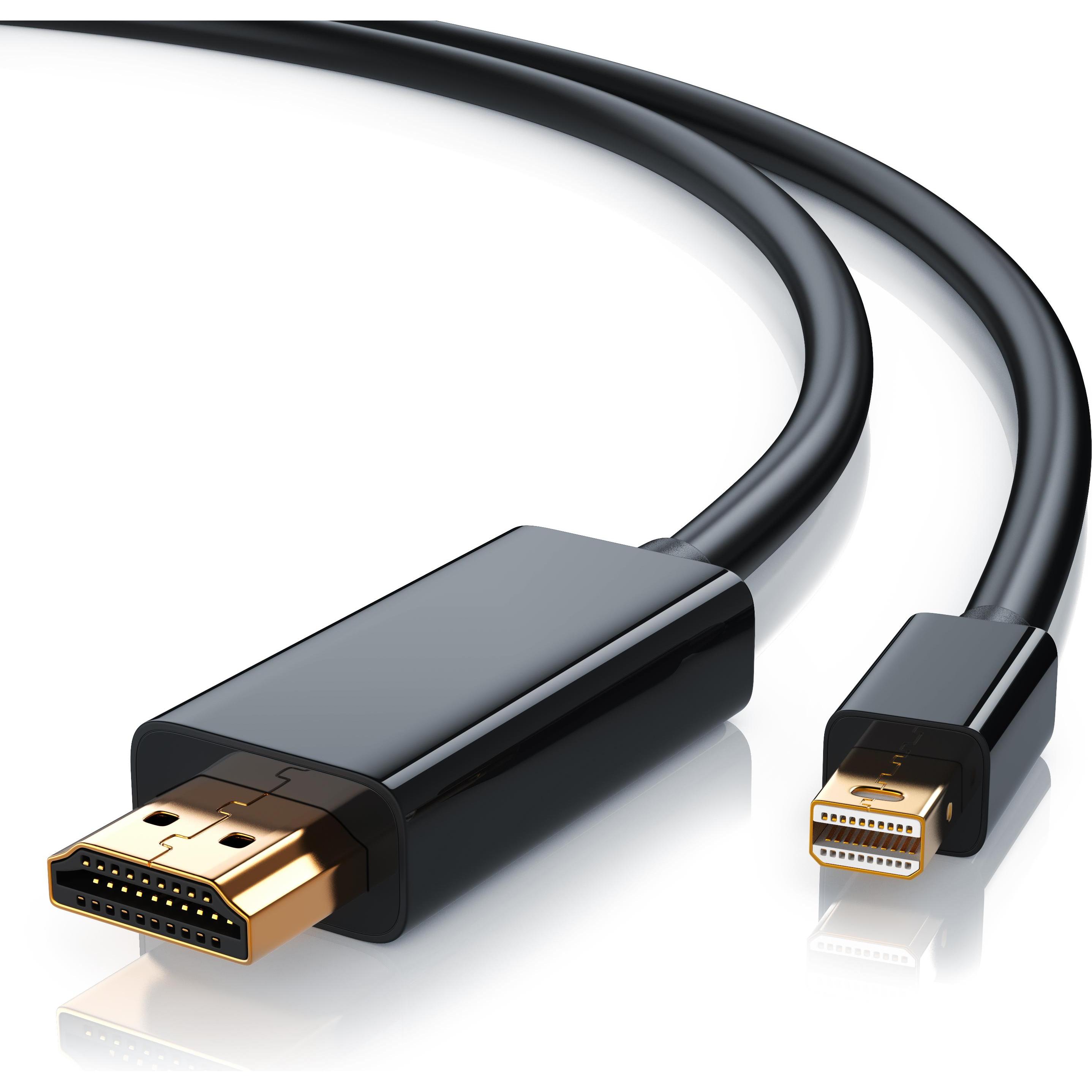CSL 4k Mini Displayport auf HDMI Kabel Thunderbolt 1- und Thunderbolt 2 Ports 4K Ultra HD 2160p (2 m, DisplayPort, HDMI)...