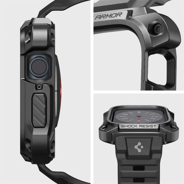 Actual product image Spigen Tough Armor PRO Apple Watch 7/8 45mm czarny/metal black ACS05237