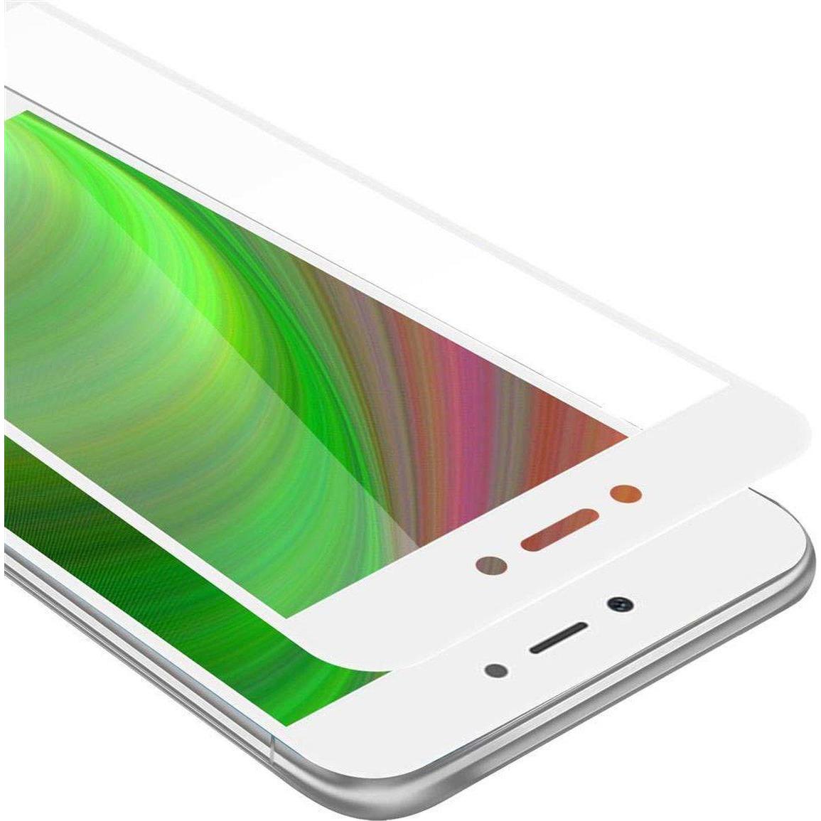 Cadorabo Vollbild Displayschutzglas (1 Stück, Xiaomi Redmi Note 5A), Smartphone Schutzfolie, Weiss