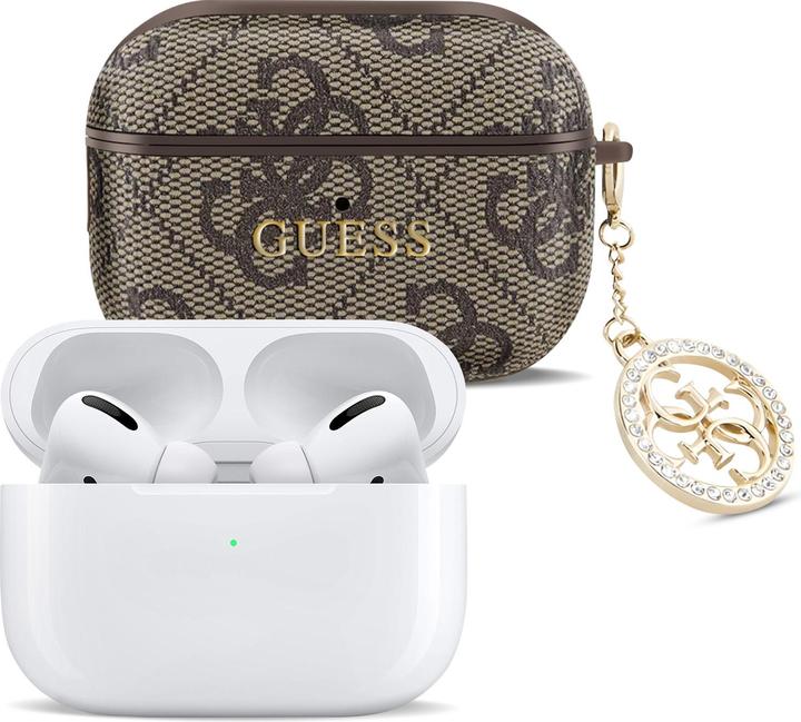 Produktbild Guess Cover für Airpods Pro 4G Script mit glitzerndem Charm mit Strassverzierung (Kopfhörer Hülle)