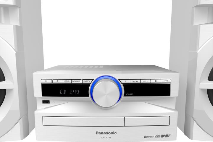 Immagine prodotto Panasonic SC-UX102 Mini impianto audio domestico 300 W Bianco (Lettore CD, Bluetooth, 2x 150 W)