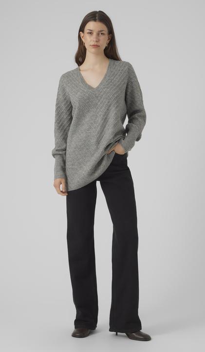 Produktbild Vero Moda VMANJASTINNA LONG V-NEK PULLOVER GA EXC Strickpullover (S)