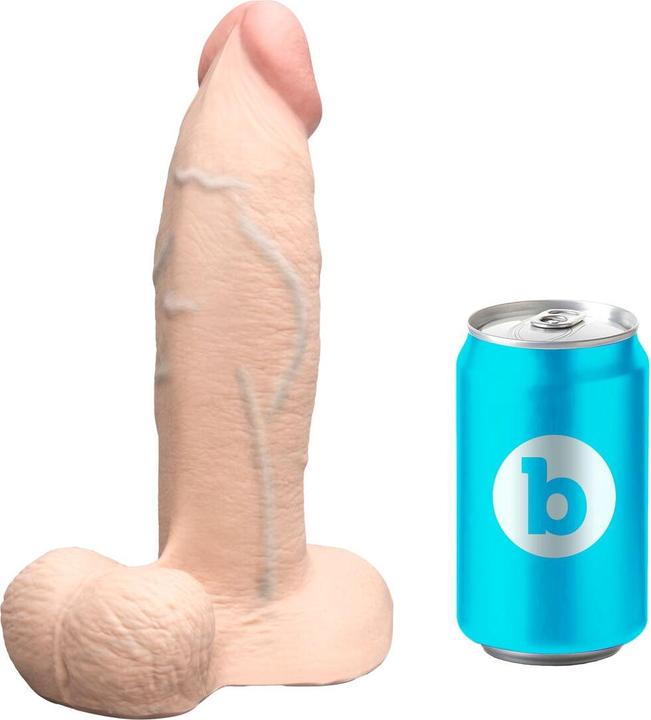 Actual product image Earthly Body Slipskin Realistic Silicone Dildo 8 Inch Girthy Cream