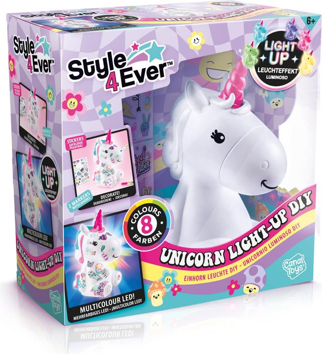 Produktbild Canal Toys - Style 4 ever OFG 293- DIY Einhorn LED Light Up, Dekorieren Sie Ihre Figur mit Marker un